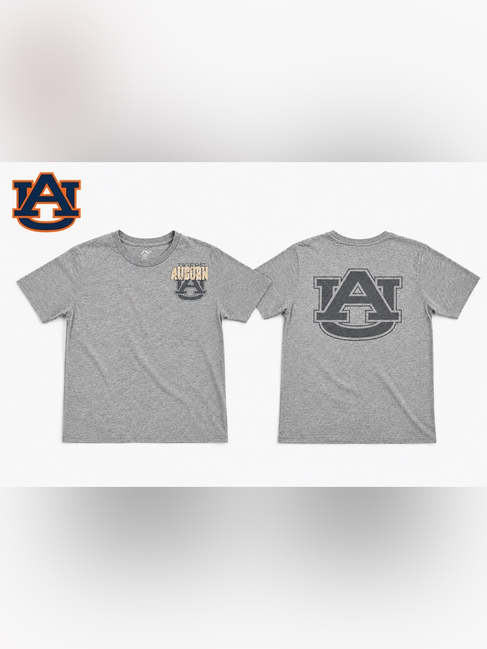 Pro Player Grey Crewneck Tee with Interior Logo Print